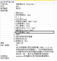 希而科優(yōu)勢(shì)供應(yīng)asphericon透鏡 AHL系列